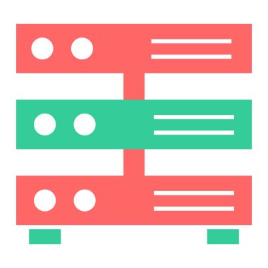 veritabanı. Web simgesi basit illüstrasyon