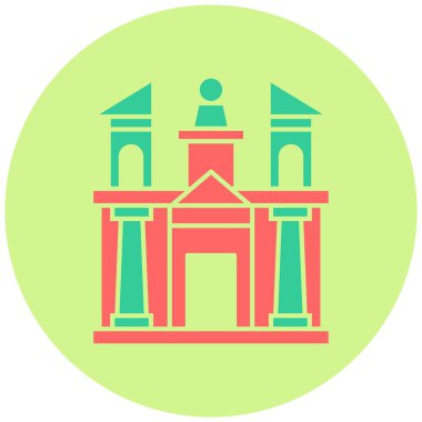 Kiliseye. Web simgesi basit illüstrasyon