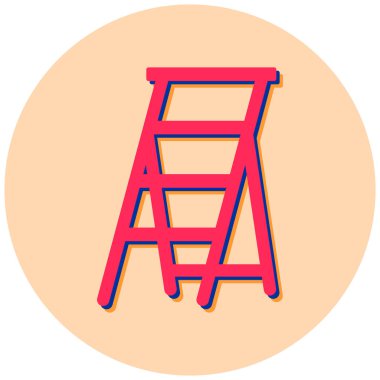 Merdiven. Web simgesi basit illüstrasyon