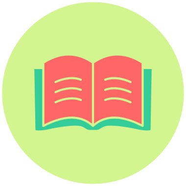Kitap. Web simgesi basit illüstrasyon