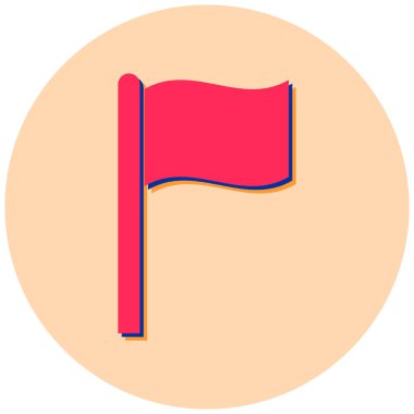 bayrak ikonu vektör illüstrasyonu