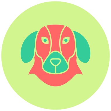 Köpek. Web simgesi basit tasarım