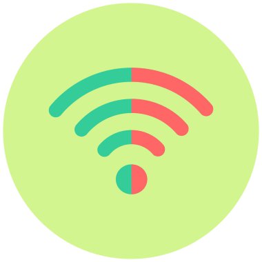 Kablosuz. Web simgesi basit illüstrasyon