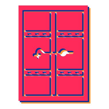 Modern b 'nin vektör illüstrasyonu çekmece simgesinden yoksun