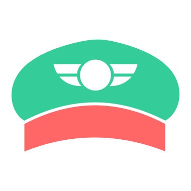 Beyzbol şapkası ikonu. Web için şapka vektör simgelerinin basit illüstrasyonu