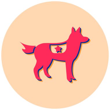 Köpek. Web simgesi basit illüstrasyon