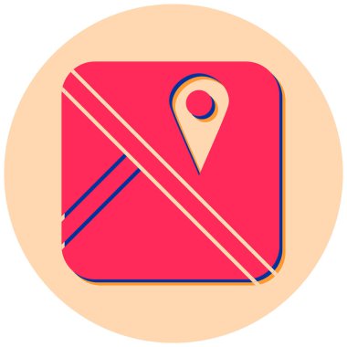 Harita iğnesi. Web simgesi