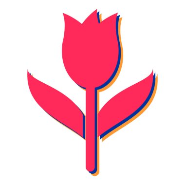 Çiçek. Web simgesi basit illüstrasyon