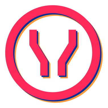 Modern yol simgesinin vektör illüstrasyonu.