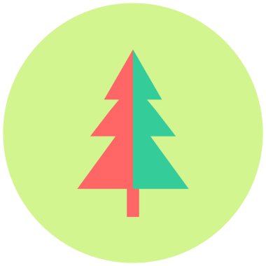 Çam ağacı simge vektör çizim