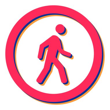 Yol simgesi, vektör illüstrasyonu