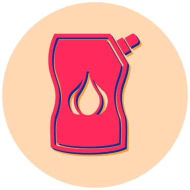 Sarımsak sosu simgesi, basit tasarım vektör çizimi