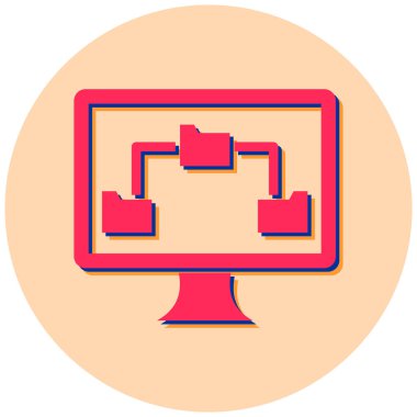 bilgisayar web simgesi basit illüstrasyon