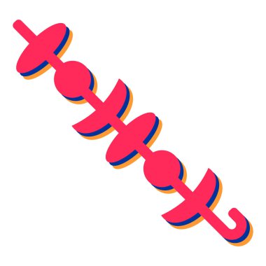 Bir şiş simgesinin vektör illüstrasyonu