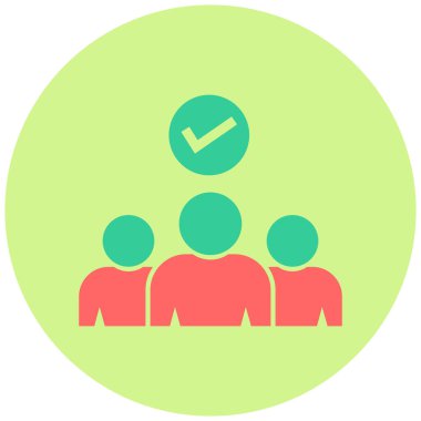 İş insanları simgesinin vektör illüstrasyonu