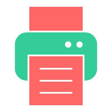 Yazıcı. Web simgesi basit illüstrasyon