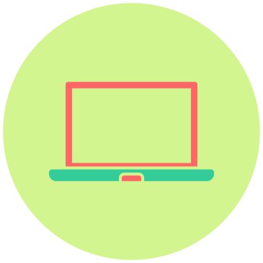 Laptop modern simgesinin vektör illüstrasyonu 