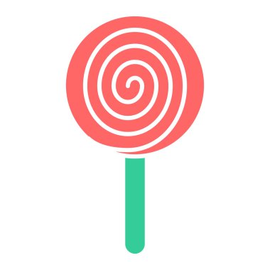 Lolipop vektör düz renk simgesi