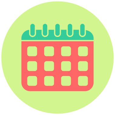 Takvim. Web simgesi basit illüstrasyon