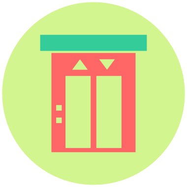 Asansör. Web simgesi basit illüstrasyon