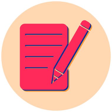 Kalem. Web simgesi basit illüstrasyon