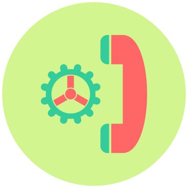 Telefon ayarları. Web simgesi basit illüstrasyon