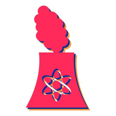 Biyolojik tehlike vektör çizimine sahip nükleer toksik sistem