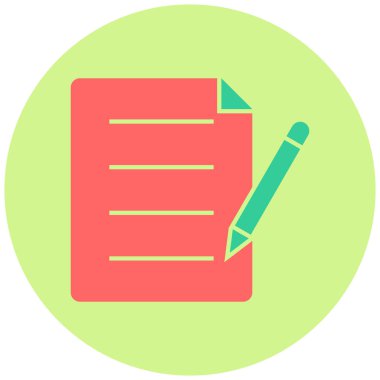 Belge. Web simgesi basit illüstrasyon