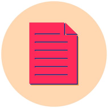 Belge. Web simgesi basit illüstrasyon