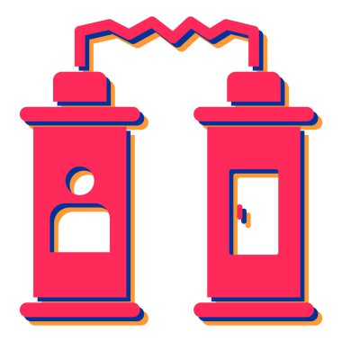 El ele tutuşan bira kutusu, vektör illüstrasyonu