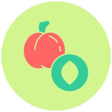 Kayısı. Web simgesi basit illüstrasyon