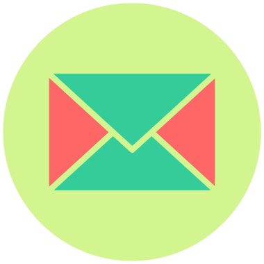 Mektup. Web simgesi basit illüstrasyon