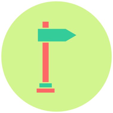 İşaret levhası Web simgesi basit illüstrasyon