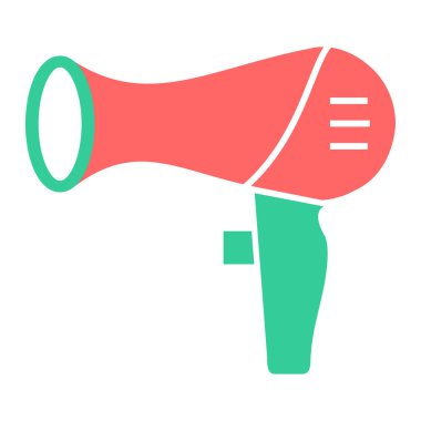 Saç kurutma makinesi ikonu. vektör illüstrasyonu