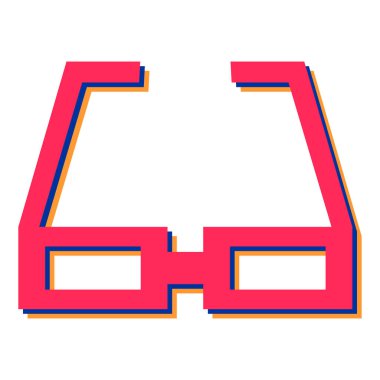 gözlük ikonu vektör illüstrasyonu