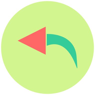 Geri al. Web simgesi basit illüstrasyon