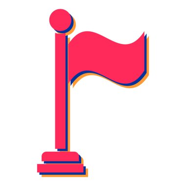 bayrak ikonu vektör illüstrasyonu