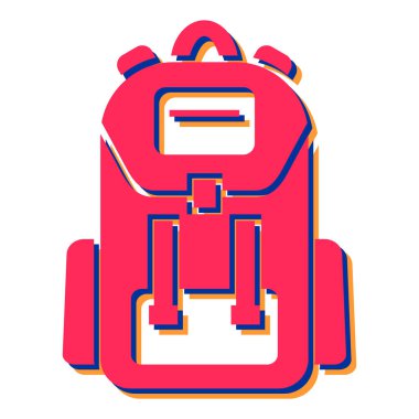 Sırt çantası izole edilmiş ikon vektör illüstrasyon tasarımı