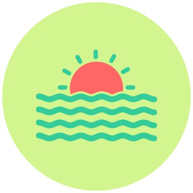 Güneş. Web simgesi basit illüstrasyon