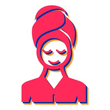 kadın avatar karakter vektör illüstrasyon tasarımı