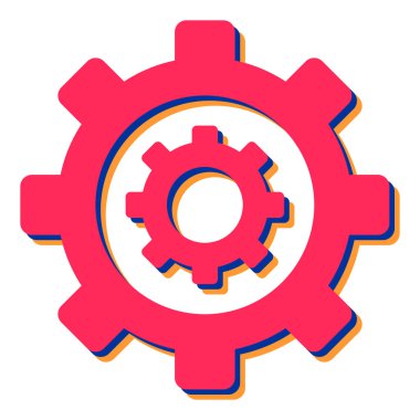 dişli simgesi vektör illüstrasyonu