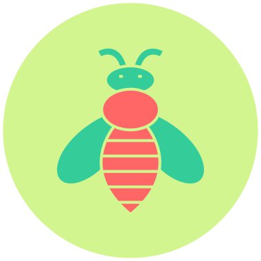 Arı, web simgesi vektör illüstrasyonu