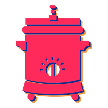 Gaz sobası ikonu. vektör illüstrasyonu