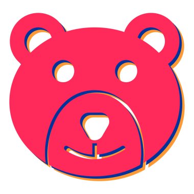 şirin ayı yüz ifadesi vektör illüstrasyonu