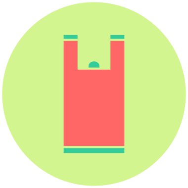 Plastik Torba simgesinin vektör illüstrasyonu