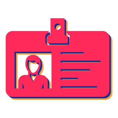 Kimlik kartı simgesi. düz dizayn biçimi 10