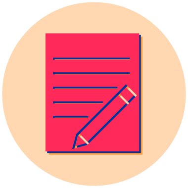 Belge. Web simgesi basit illüstrasyon