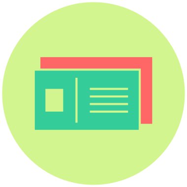 Kartpostal Web simgesi basit illüstrasyon