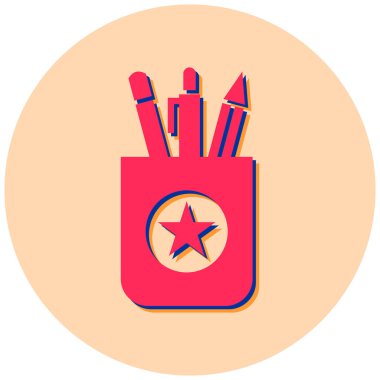 Kalem. Web simgesi basit illüstrasyon