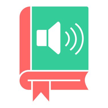 ses kitabı simgesi vektör illüstrasyonu